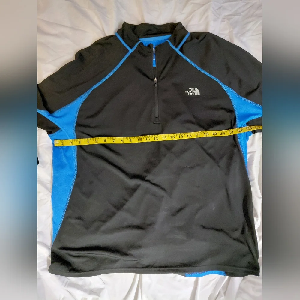 The North Face Flight Series Charcoal And Blue Quarter Zip Pullover